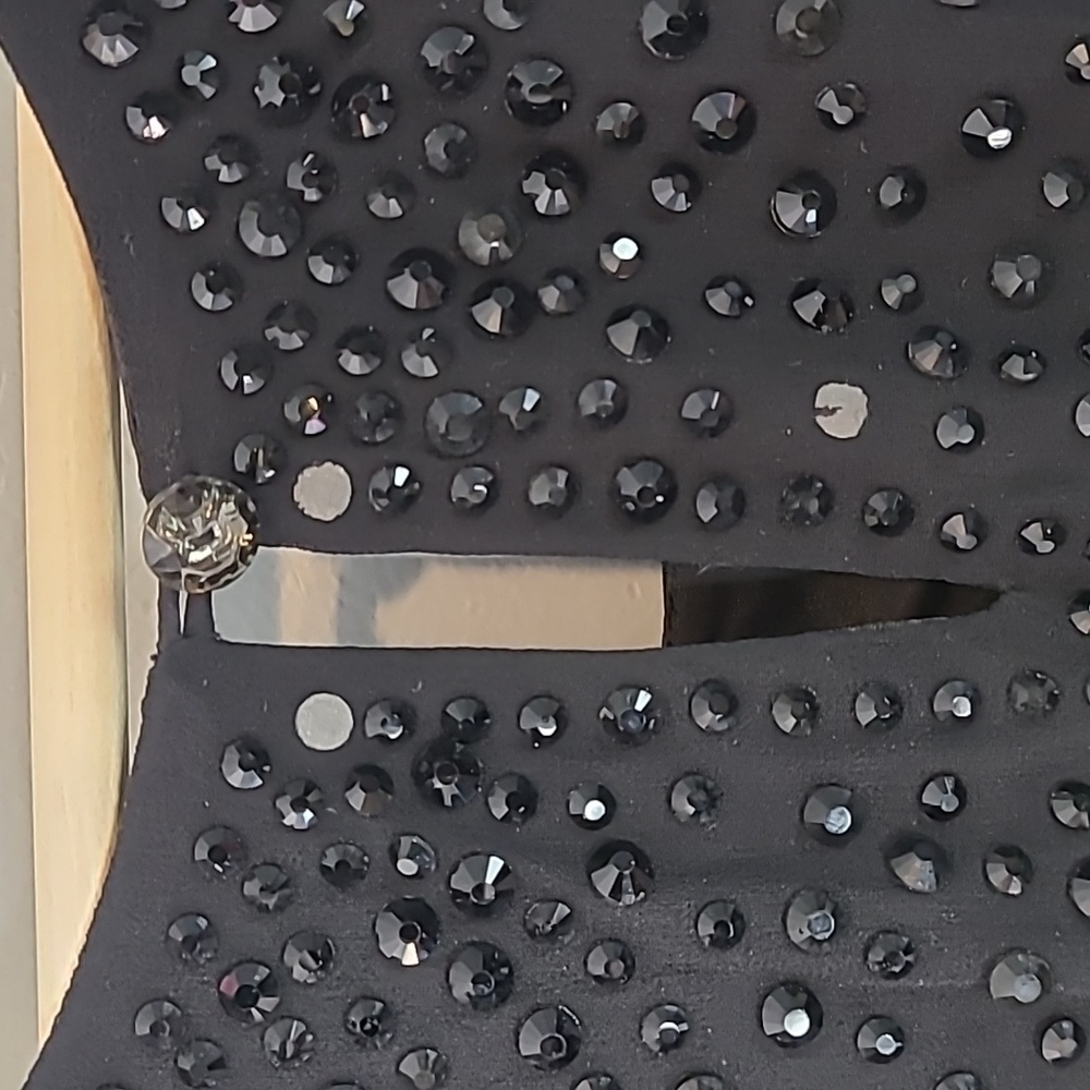 Milly Black Beaded Halter Tank Top - Picture 7 of 7